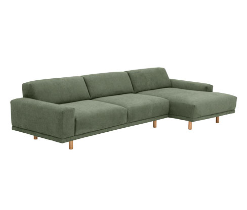 Tchibo - Ecksofa »Penelope« - 283x133x68cm - braun - Eichenholz / Polyester / Polyamid