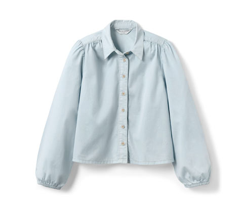 Tchibo - Kinder-Jeansbluse - Mädchen - Gr. 158/164 - dunkelblau