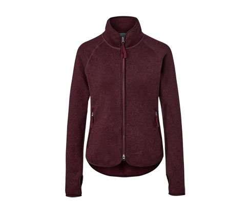Tchibo - Strickfleece-Jacke - Damen - Gr. XS - weinrot
