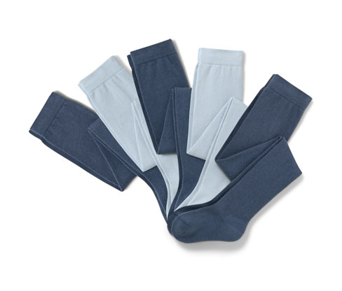 Tchibo - 5 Baumwoll-Strumpfhosen - Herren - Gr. 86/92 - blau/gestreift