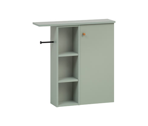 Tchibo - Nischenschrank »Bjarne« - 70,5x17x74,5cm - schwarz - Holz / Eichenholz / Metall