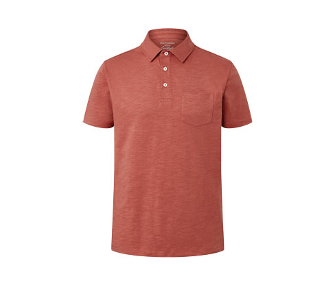 Tchibo - Jersey-Poloshirt - Herren - Gr. S - terrakotta