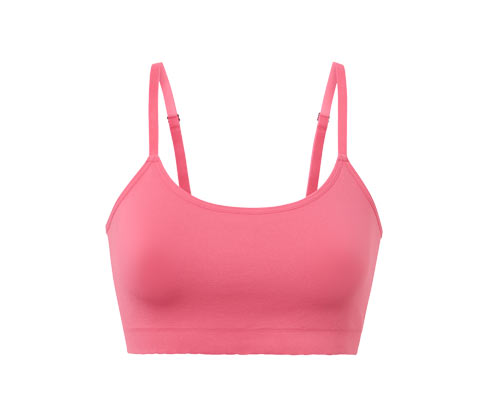 Tchibo - Seamless-Bustier mit Spitze - Damen - Gr. L - pink