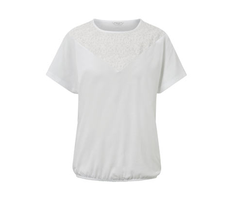 Tchibo - Blusenshirt mit Stickerei - Damen - Gr. M - weiß
