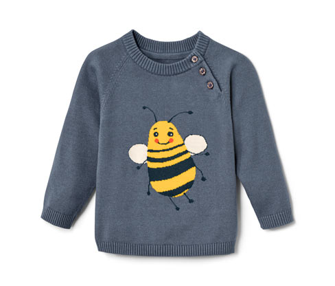 Tchibo - Kleinkinder-Feinstrickpullover - Herren - Gr. 122/128 - dunkelblau