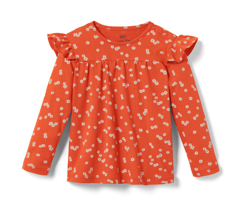 Tchibo - Baby-Langarmshirt - Newborn - Gr. 50/56 - weiß/geblümt