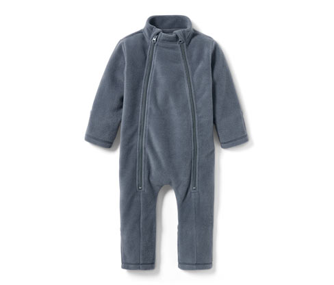 Tchibo - Baby-Fleece-Einteiler - Herren - Gr. 86/92 - graublau