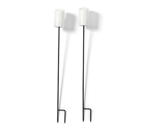 Tchibo - 2 LED-Echtwachs-Fackeln - schwarz