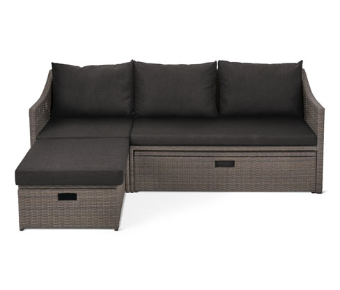 Tchibo - Auszieh-Schlafsofa »Thore« mit Stauraum - 204,5x143x84cm - anthrazit - Aluminium / Polyethylen / Polyester