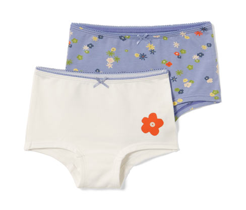 Tchibo - 2 Kleinkind-Pantys - Mädchen - Gr. 122/128 - orange/print