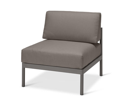 Tchibo - 1-Sitzer Mittel-Modul mit Premium-Polsterbezügen - 74x77x71,5cm - beige - Eukalyptus-Massivholz / Polyester / A...