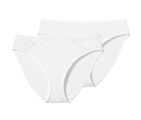 Tchibo - 2 Slips - Damen - Gr. XXL - weiß