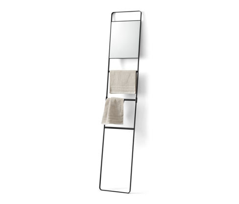 Thumbnail - Tchibo - Handtuchleiter mit Spiegel - 35x2,5x190cm - schwarz - Stahl / Glas / Edelstahl