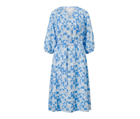 Tchibo - Bedrucktes Webkleid - Damen - Gr. 36 - blau/print