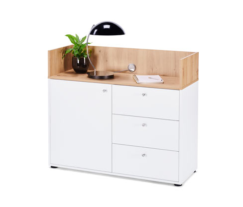 Tchibo - Sideboard mit Schubladen und Tür - 108x40x92cm - braun - Holz
