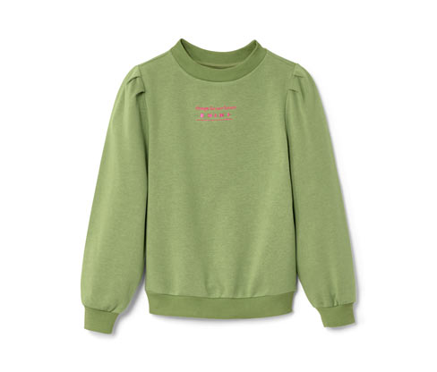 Tchibo - Kinder-Cropped-Sweatshirt - Mädchen - Gr. 134/140 - grün