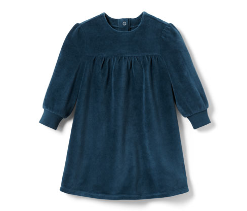 Tchibo - Baby-Nickikleid - Baby - Gr. 74/80 - dunkelblau/gepunktet