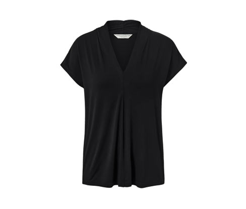 Tchibo - Blusenshirt mit V-Ausschnitt - Damen - Gr. L - schwarz