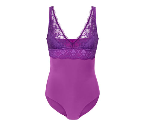 Tchibo - Spitzenbody - Damen - Gr. 36 - lila