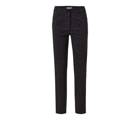 Tchibo - Bedruckte Bengalin-Hose - Damen - Gr. 42 - anthrazit/print