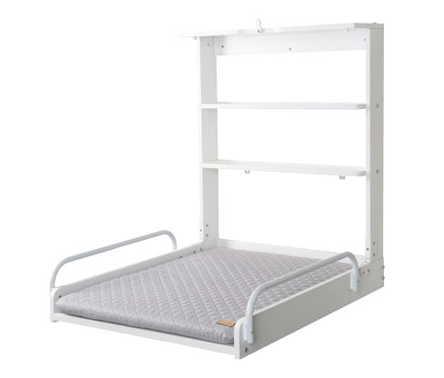 roba Wandwickelregal mit Wickelauflage »roba style grau« - 66,5x76,5x78cm - weiß - Holz / Holz / Polyester