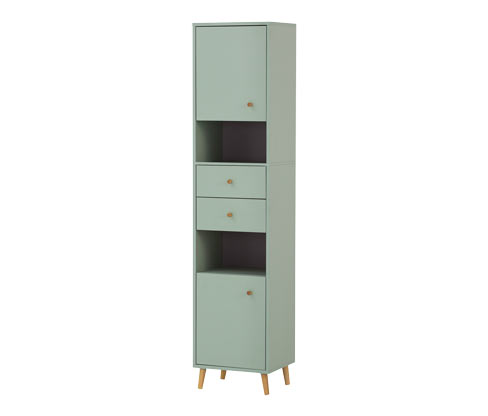 Tchibo - Hochschrank »Bjarne« - 40,5x33x177,5cm - braun - Holz / Metall