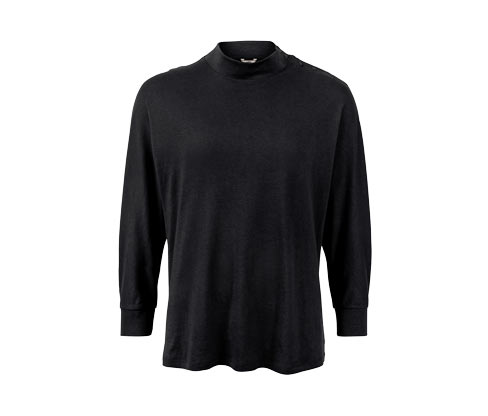 Tchibo - Fledermausshirt mit Knöpfen - Damen - Gr. XL - schwarz