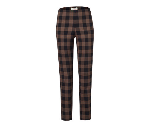 Tchibo - Karierte Stretchhose - Damen - Gr. 40 - schwarz/kariert