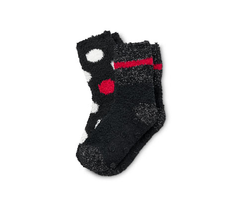 Tchibo - 2 Paar Kuschelsocken - Damen - Gr. 39-42 - silber/gepunktet