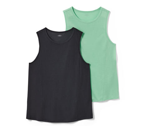 Tchibo - 2 Sport-Tops - Damen - Gr. M - anthrazit