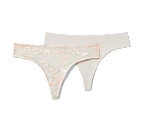 Tchibo - 2 Magic-Cut-Braziltangas - Damen - Gr. L - weiß