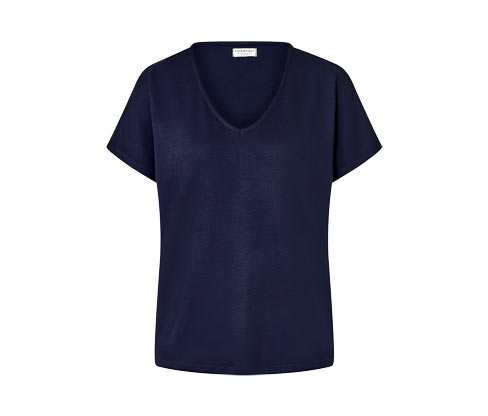 Tchibo - Piqué-Jerseyshirt - Damen - Gr. S - dunkelblau