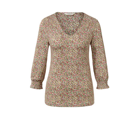 Tchibo - Blusenshirt mit 3/4-Arm - Damen - Gr. L - mehrfarbig/geblümt