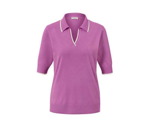 Tchibo - Feinstrick-Polo - Damen - Gr. S - creme