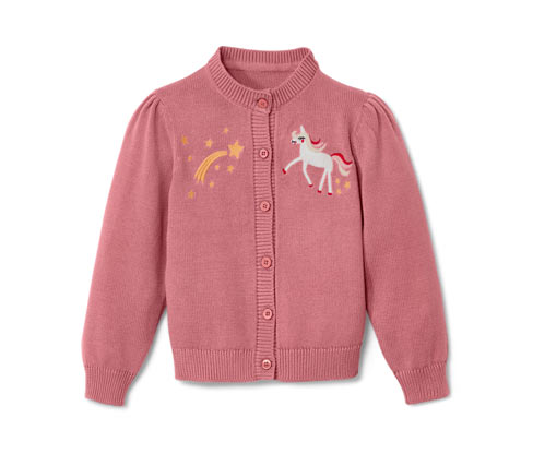 Tchibo - Kinder-Strickjacke - Mädchen - Gr. 86/92 - dunkelrosa