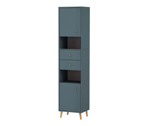 Tchibo - Hochschrank »Bjarne« - 40,5x33x177,5cm - braun - Holz / Metall