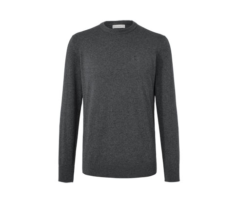 Tchibo - Pullover mit Rundhalsausschnitt - Herren - Gr. S - anthrazit