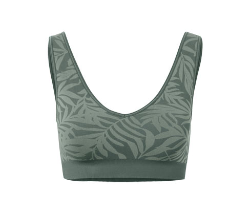 Tchibo - Seamless-Sport-Bustier - Damen - Gr. XS - grün/jacquard
