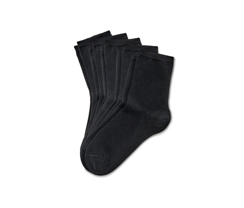 Tchibo - 5 Paar Socken - Damen - Gr. 35-38 - schwarz
