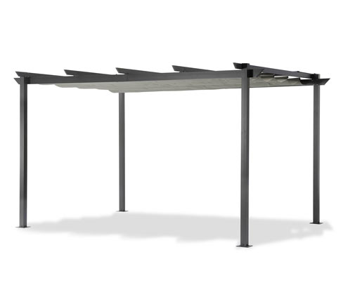 Leco Pergola - 400x293x225cm - anthrazit - Aluminium / Stahl / Polyester