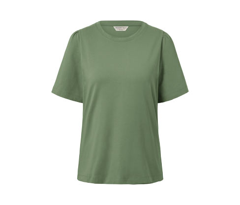Tchibo - Shirt mit Raffung - Damen - Gr. S - grün
