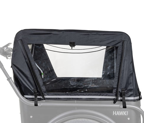 Hawk Regenverdeck für E-Cargo 3.2 Bafang - schwarz