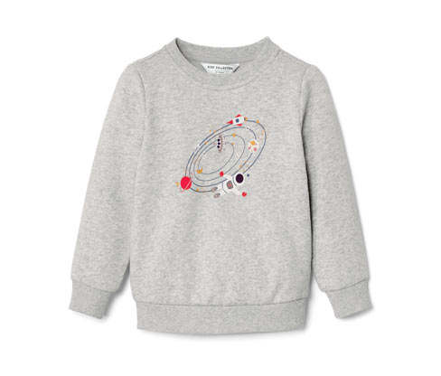 Tchibo - Kinder-Sweater - Baby - Gr. 62/68 - grau/print