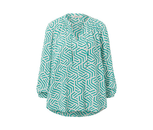 Tchibo - Bedruckte Tunika-Bluse - Damen - Gr. 36 - weiß/print