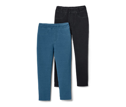 Tchibo - 2 Kinder-Jeggings – Fit »Mia« - Mädchen - Gr. 98/104 - schwarz