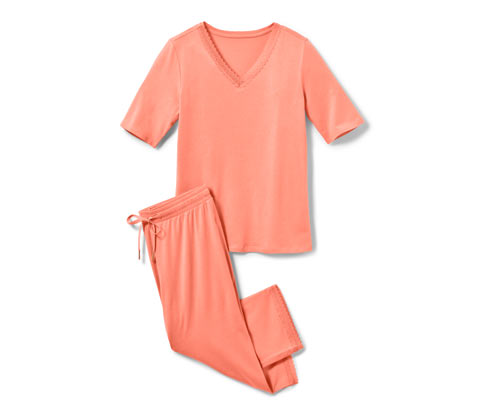 Tchibo - 3/4-Pyjama - Damen - Gr. XL - orange