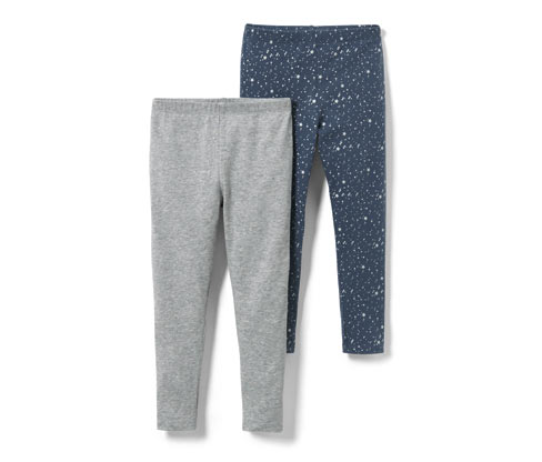Tchibo - 2 Kinder-Glitzer-Leggings - Mädchen - Gr. 98/104 - blau