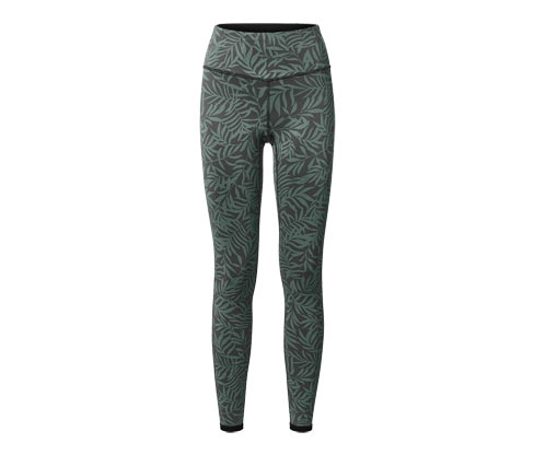 Tchibo - Wende-Sporttight - Damen - Gr. S - olivgrün/print