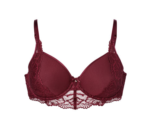 Tchibo - Spacer-BH - Damen - Gr. 80C - bordeaux