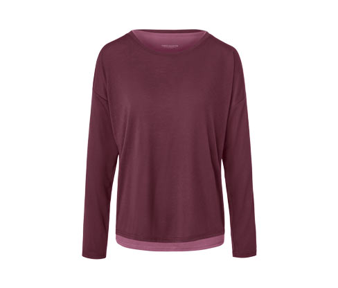 Tchibo - 2-in-1-Sportshirt - Damen - Gr. S - pflaume